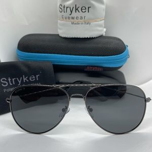 New Stryker Aviator Polarized Sunglass ST06212 Blk